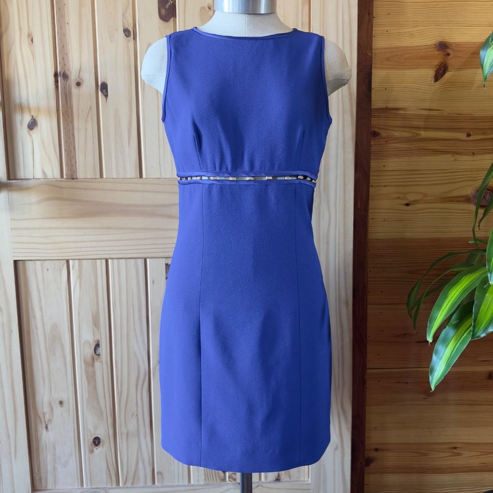 Vintage Ann Tjian for Kenar Royal Blue Bodycon Party Dress Size 4